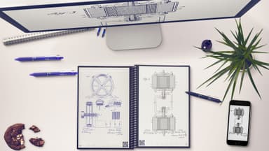 Rocketbook Core Executive genanvendelig notesbog A5 (neptune teal)