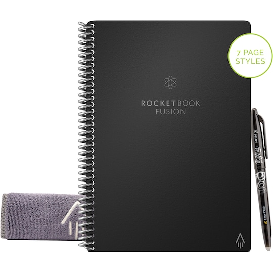Rocketbook Fusion Executive genanvendelig notesbog A5 (infinity black)