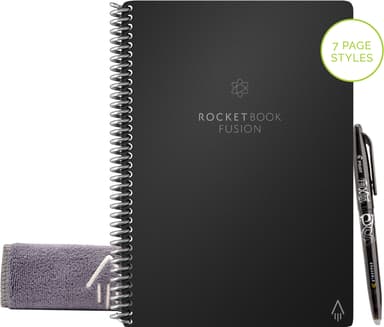 Rocketbook Fusion Executive genanvendelig notesbog A5 (infinity black)
