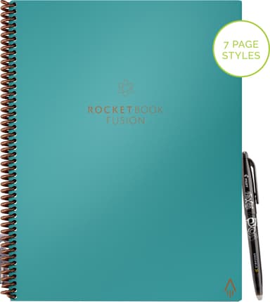 Rocketbook Fusion Letter genanvendelig notesbog A5 (neptune teal)