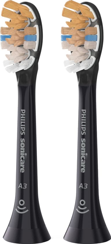 Philips Sonicare tandbørstehoved HX909211 (sort, 2-pak)