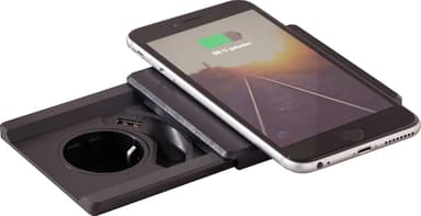 EVOline Square80 QI stikkontakt (sort)