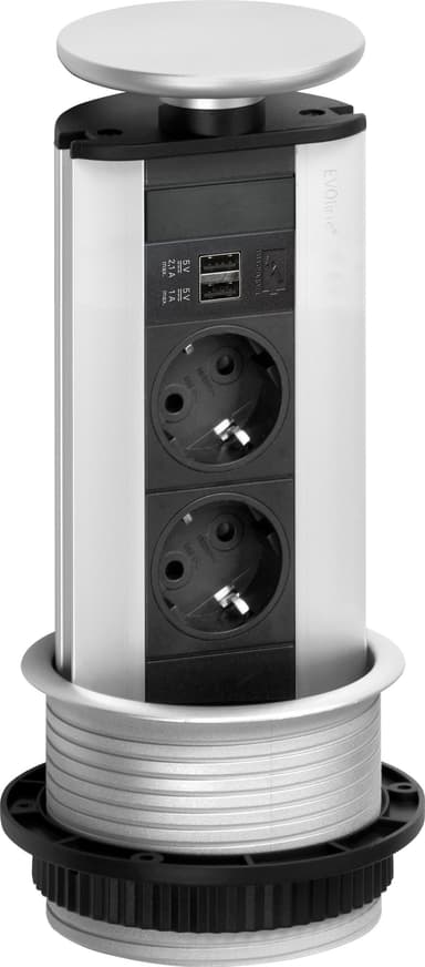 EVOline Port stikkontakt (sølv)