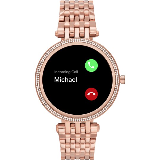 Michael Kors Gen 5E Darci 43mm smartwatch i rustfrit stål (pavé rose gold)