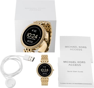 Michael Kors Gen 5E Darci 43mm smartwatch i rustfrit stål (pavé gold)