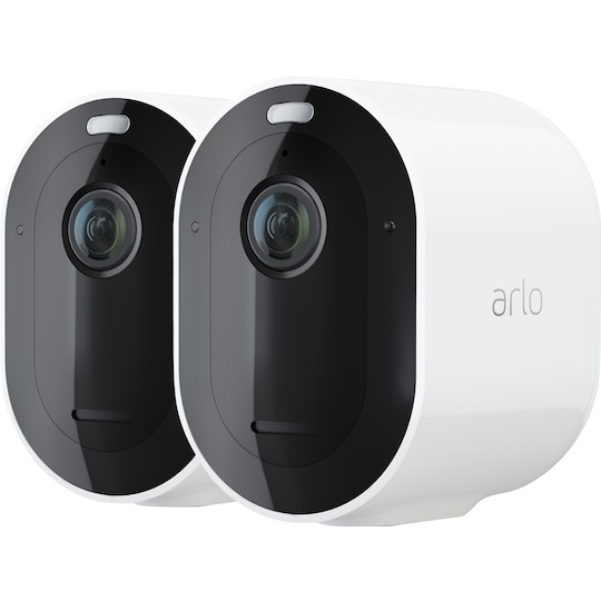 Snart Jeg er stolt Belyse Arlo Pro 4 trådløst 2K QHD kamera 2-pak (hvid) | Elgiganten