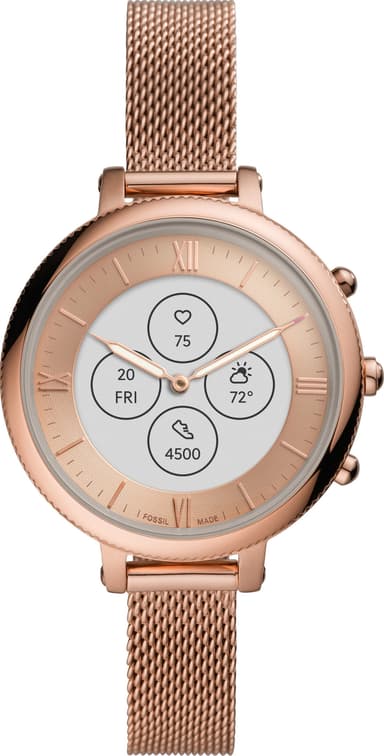 Fossil Monroe Hybrid HR smartwatch 38mm (rose gold/steel lmesh)