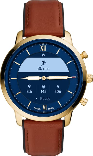 Fossil Neutra Hybrid HR smartwatch 45mm (guld/brun)