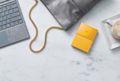 WD My Passport 2 TB ekstern HDD (gul)