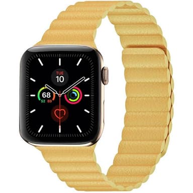 Apple Watch 6 (44mm) Læder loop rem - Lemon