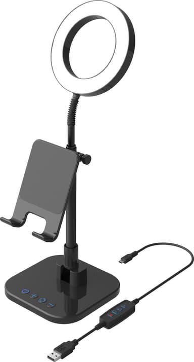 Digip Shine smartphonestander og LED-ringlys