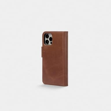 Trunk iPhone 12 Pro Max Etui Leather Wallet Aftageligt Cover Brun