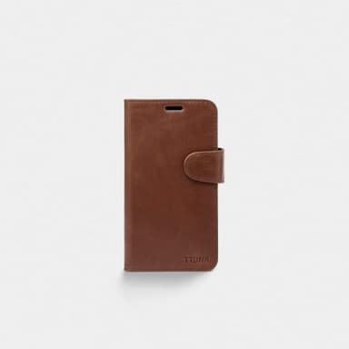 Trunk iPhone 12 Pro Max Etui Leather Wallet Aftageligt Cover Brun