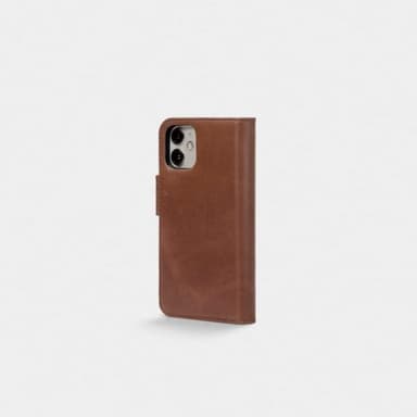 Trunk iPhone 12 Mini Etui Leather Wallet Aftageligt Cover Brun