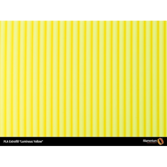 Fillamentum PLA Extrafill - lysende gul