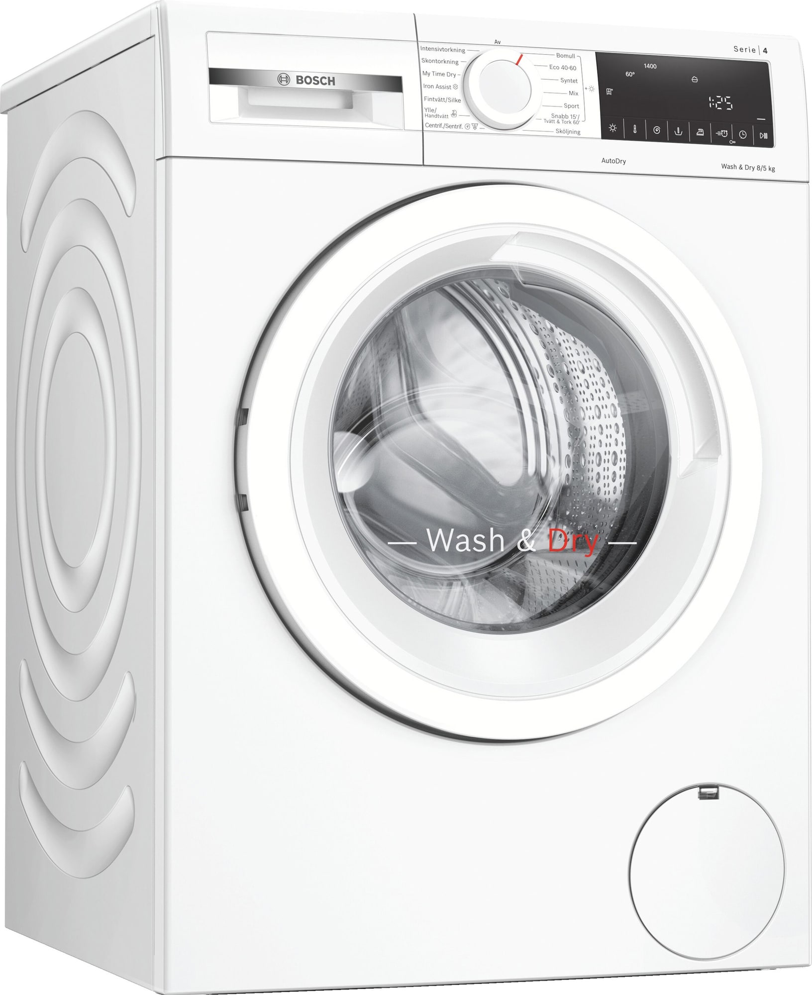 Bosch Vaskemaskine/tørretumbler WNA134L0SN TÆNK TESTVINDER