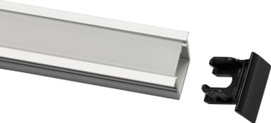 Loox5 endehætter til en forsænket aluminiumsprofil, 17 mm (sort)