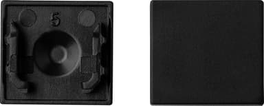 Loox5 endehætter til en overfladisk aluminiumsprofil, 13 mm (sort)