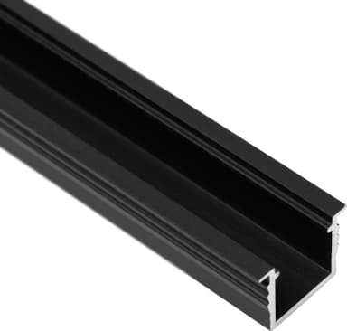 Loox5 forsænket aluminum LED-stribeprofil, 17 mm (sort)