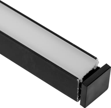 Loox5 endehætter til en overfladisk aluminiumsprofil, 13 mm (sort)