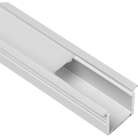 Loox5 forsænket aluminum LED-stribeprofil, 17 mm (sølv)
