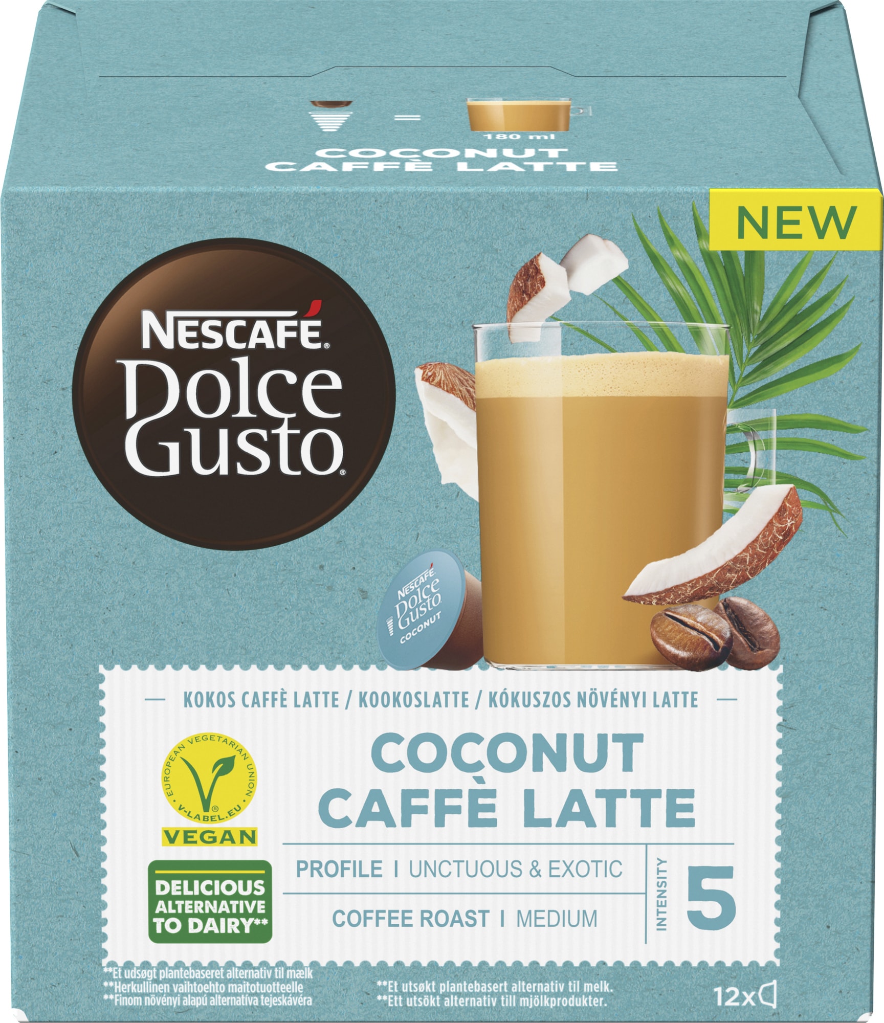 Nescafe Dolce Gusto Coconut Caffé Latte kapsler DG12451452 thumbnail