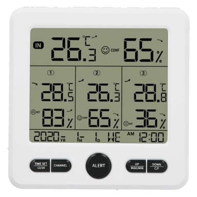 Trådløst termometer og indendørs/udendørs hygrometer