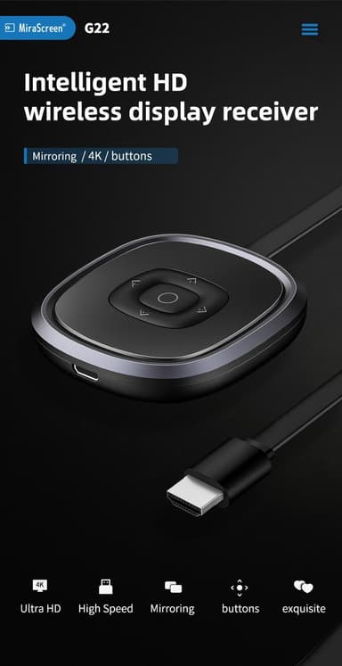 Trådløs HDMI-skærmadapter 4K 2.4G