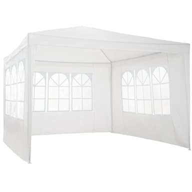 Havepavillon med 3 sider - hvid