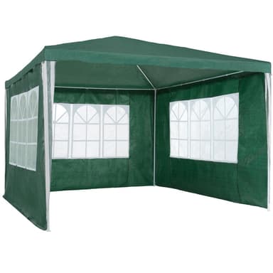 Havepavillon med 3 sider - grøn