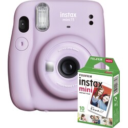 Fujifilm Instax Mini 11 kamera (lilla, bundle m. 10 film ekstra)