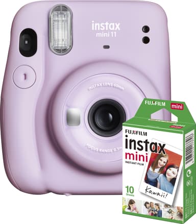 Fujifilm Instax Mini 11 kompaktkamera (lilla, bundle m. 10 film)