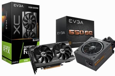 EVGA GeForce RTX 3060 XC BLACK GAMING + EVGA 650W BQ PSU BU