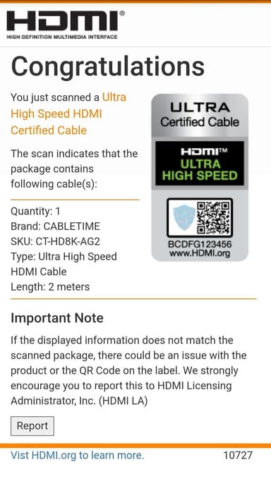 NÖRDIC CERTIFIED CABLES 2m Ultra High Speed HDMI 2.1 4K 8K 60Hz 120Hz 48 Gbps Dynamic HDR eARC VRR nylon flettet kabel Forgyldte kontakter