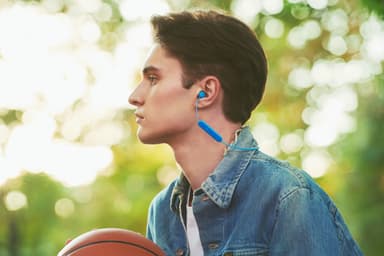 Sony WI-C300 trådløse in-ear hovedtelefoner (blå)