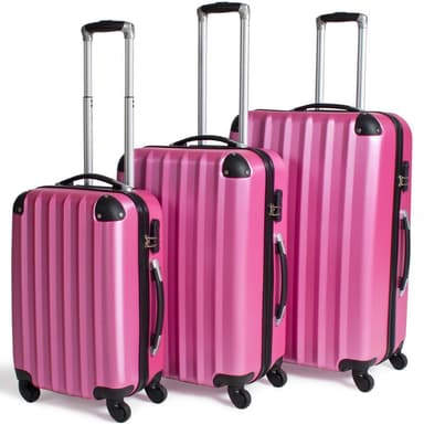 Rejsekuffertsæt hardcase - pink