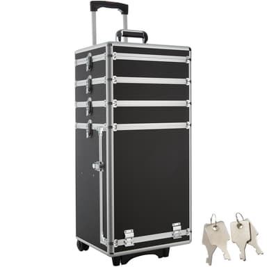 Beauty trolley med 4 etager - sort