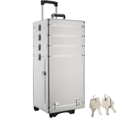 Beauty trolley med 4 etager - grå
