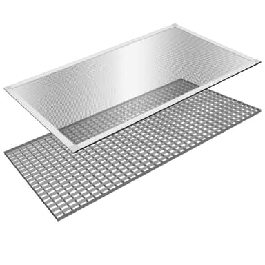ECD Germany lysdæksel af aluminium 80 x 115 cm - aluminiumsgitter til lette