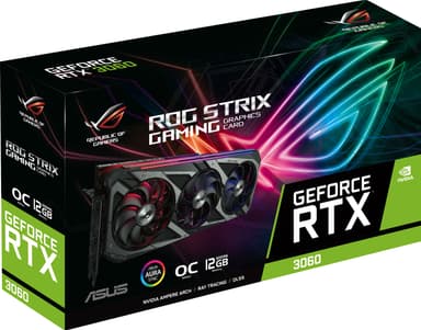 ASUS GeForce RTX 3060 ROG STRIX GAMING OC V2 (LHR) grafikkort (12 GB)