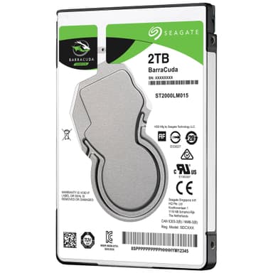 Seagate BarraCuda 2,5" intern harddisk (2 TB)