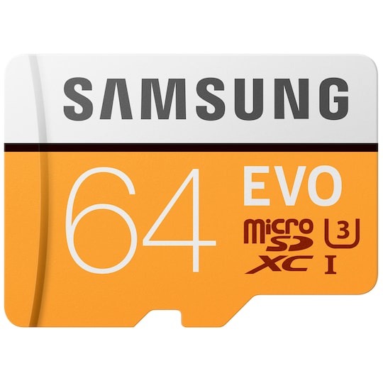 Samsung Evo Micro SDXC UHS-3 kort 64 GB