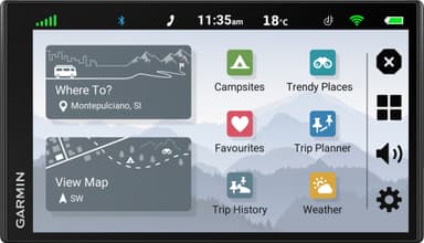 Garmin CamperVan GPS til mindre varevogne (sort)