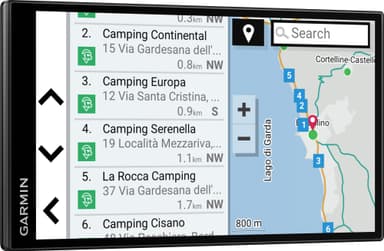 Garmin CamperVan GPS til mindre varevogne (sort)