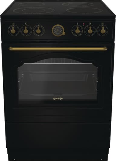Gorenje Jet Black keramisk komfur ECS6251CLB thumbnail