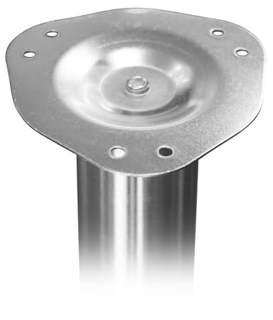 Bordben Ø60 mm. - 70 cm. - børstet stål
