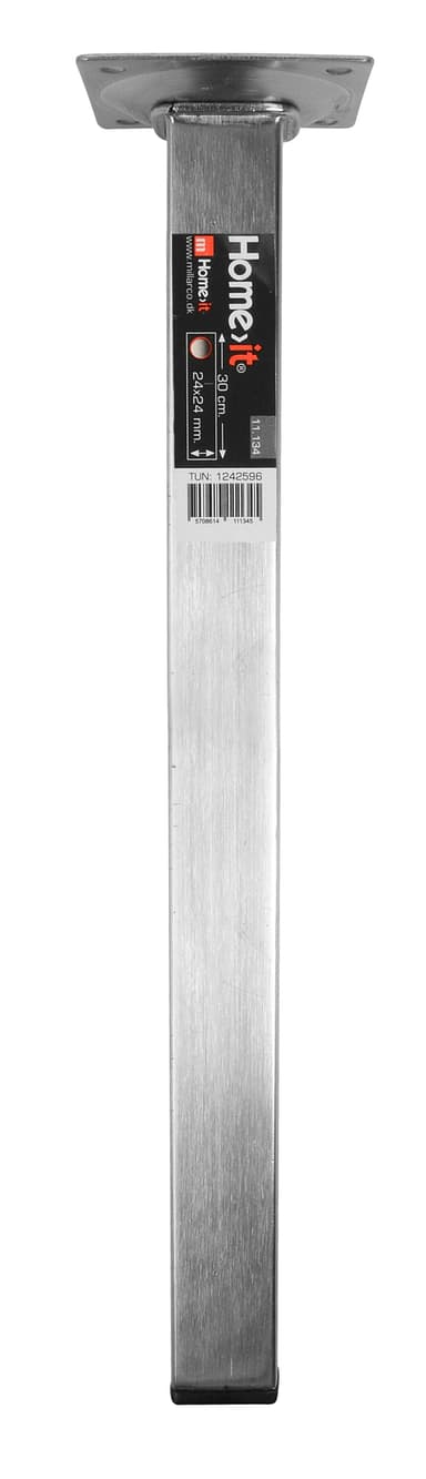 Bordben 30 cm. 24x24 mm. stål
