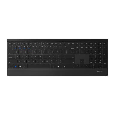 RAPOO Keyboard Ultra Slim E9500M Multi-Mode Trådløs Sort