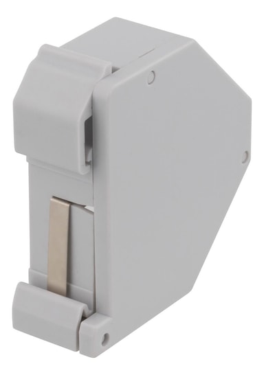 deltaco Keystone holder for DIN rail, shielding, plastic, grey Elgiganten