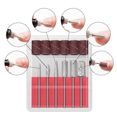 Elektrisk neglefil med 6 bor Hvid